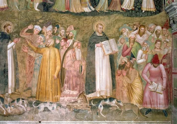 The Church Militant and Triumphant (detail of SS. Thomas and Peter confuting the heretics)